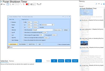 Puran Shutdown Timer - Flamory bookmarks and screenshots