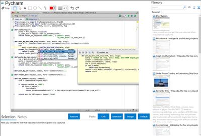 Pycharm - Flamory bookmarks and screenshots