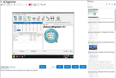 qOrganizer - Flamory bookmarks and screenshots