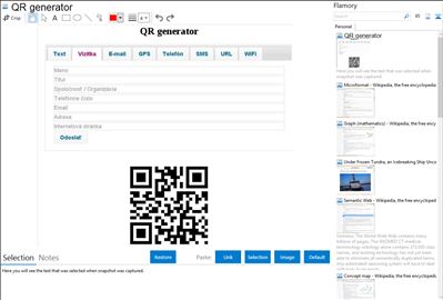 QR generator - Flamory bookmarks and screenshots