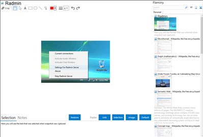 Radmin - Flamory bookmarks and screenshots