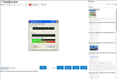 RamBooster - Flamory bookmarks and screenshots