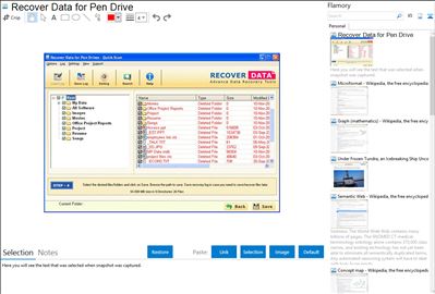 Recover Data for Pen Drive - Flamory bookmarks and screenshots