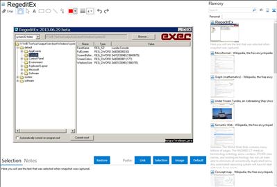 RegeditEx - Flamory bookmarks and screenshots