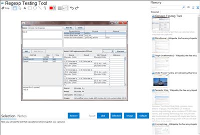 Regexp Testing Tool - Flamory bookmarks and screenshots