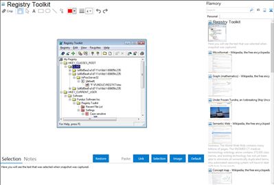 Registry Toolkit - Flamory bookmarks and screenshots