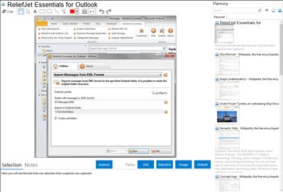 ReliefJet Essentials for Outlook - Flamory bookmarks and screenshots