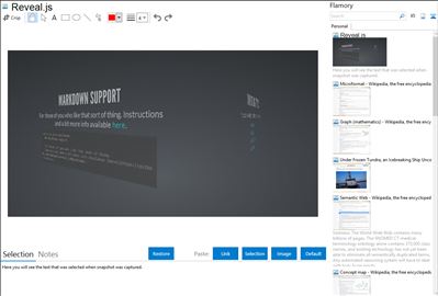 Reveal.js - Flamory bookmarks and screenshots