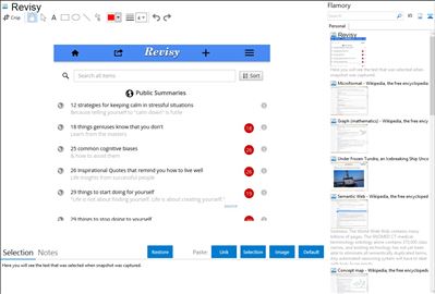 Revisy - Flamory bookmarks and screenshots