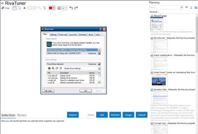 RivaTuner - Flamory bookmarks and screenshots