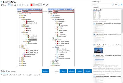 RubyMine - Flamory bookmarks and screenshots