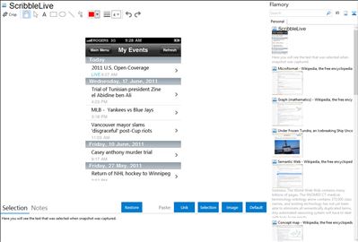 ScribbleLive - Flamory bookmarks and screenshots