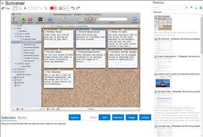 Scrivener - Flamory bookmarks and screenshots