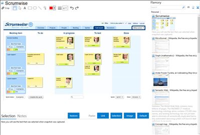 Scrumwise - Flamory bookmarks and screenshots