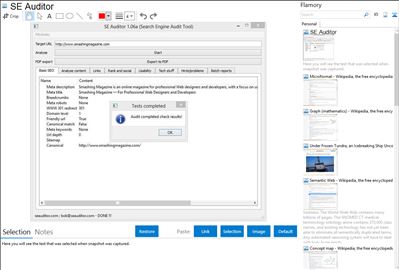 SE Auditor - Flamory bookmarks and screenshots
