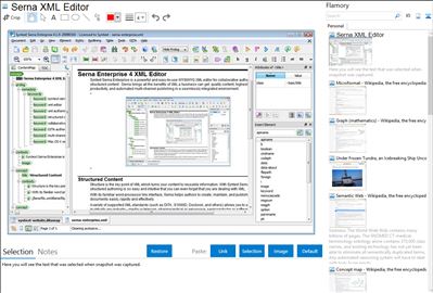 Serna XML Editor - Flamory bookmarks and screenshots