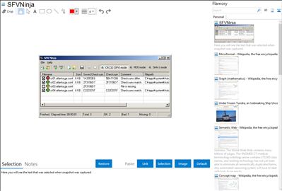 SFVNinja - Flamory bookmarks and screenshots