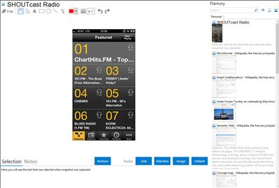 SHOUTcast Radio - Flamory bookmarks and screenshots