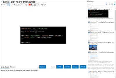 Silex PHP micro-framework - Flamory bookmarks and screenshots