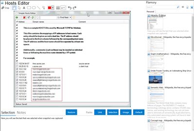 Hosts Editor  - Flamory bookmarks and screenshots