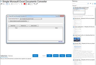 Simple Microsoft Excel Documents Converter - Flamory bookmarks and screenshots