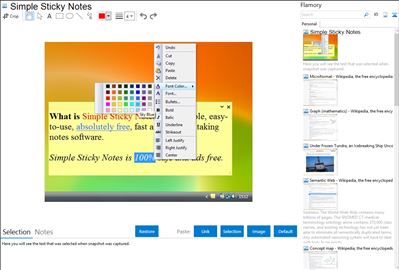 Simple Sticky Notes - Flamory bookmarks and screenshots