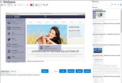 SiteSupra - Flamory bookmarks and screenshots