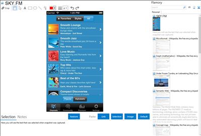 SKY.FM - Flamory bookmarks and screenshots