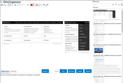 SlimOrganizer - Flamory bookmarks and screenshots