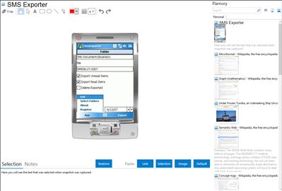 SMS Exporter - Flamory bookmarks and screenshots