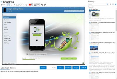 SnapPea - Flamory bookmarks and screenshots