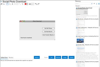 Social Photo Download - Flamory bookmarks and screenshots
