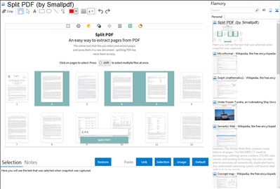 Split PDF (by Smallpdf) - Flamory bookmarks and screenshots