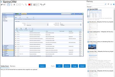 SprinxCRM - Flamory bookmarks and screenshots