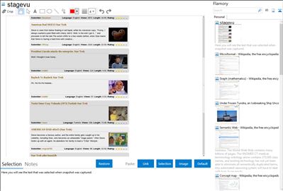 stagevu - Flamory bookmarks and screenshots