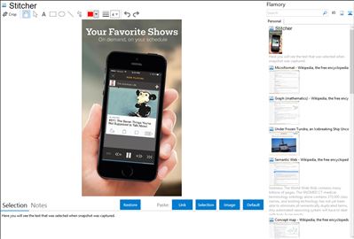 Stitcher - Flamory bookmarks and screenshots
