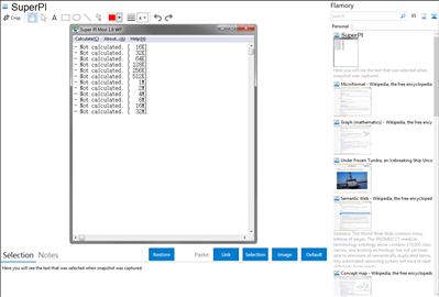 SuperPI - Flamory bookmarks and screenshots