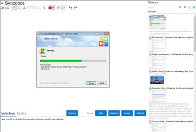Syncdocs - Flamory bookmarks and screenshots