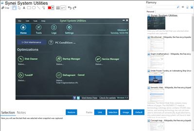 Synei System Utilities - Flamory bookmarks and screenshots