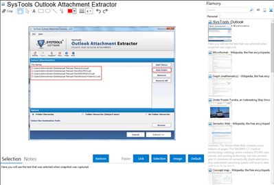 SysTools Outlook Attachment Extractor - Flamory bookmarks and screenshots