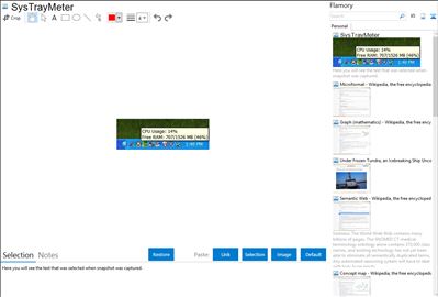SysTrayMeter - Flamory bookmarks and screenshots