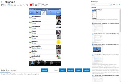 Talkonaut - Flamory bookmarks and screenshots