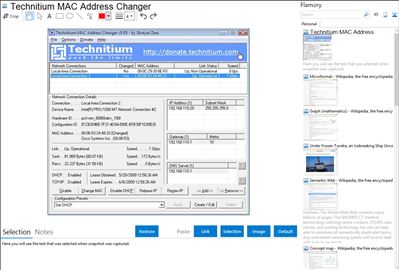 Technitium MAC Address Changer - Flamory bookmarks and screenshots