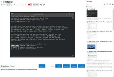 TestDisk - Flamory bookmarks and screenshots