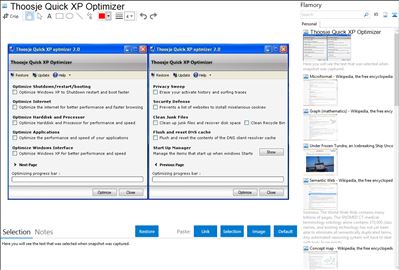 Thoosje Quick XP Optimizer - Flamory bookmarks and screenshots
