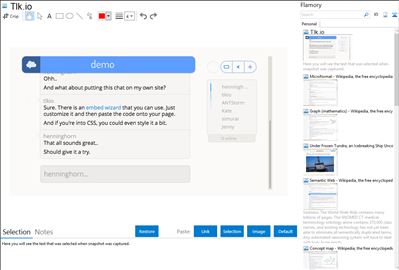 Tlk.io - Flamory bookmarks and screenshots