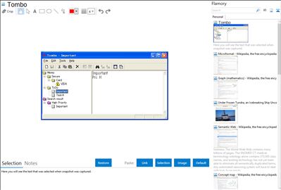 Tombo - Flamory bookmarks and screenshots