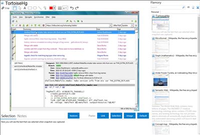 TortoiseHg - Flamory bookmarks and screenshots