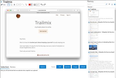 Trailmix - Flamory bookmarks and screenshots