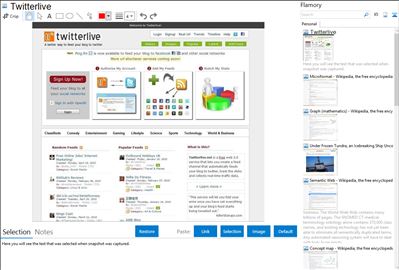 Twitterlive - Flamory bookmarks and screenshots